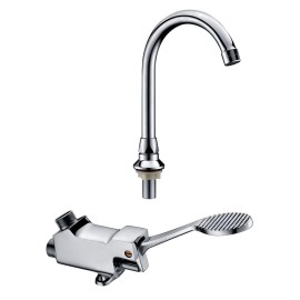 Válvula De Pedal Para Lavamanos Con Manguera Y Cuello De Ganso MIGSA 6615A