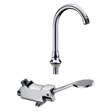 Válvula De Pedal Para Lavamanos Con Manguera Y Cuello De Ganso MIGSA 6615A